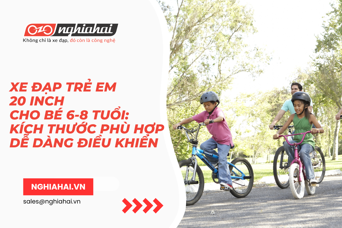 Xe đạp trẻ em 20 inch cho bé 6-8 tuổi: Kích thước phù hợp, dễ dàng điều khiển